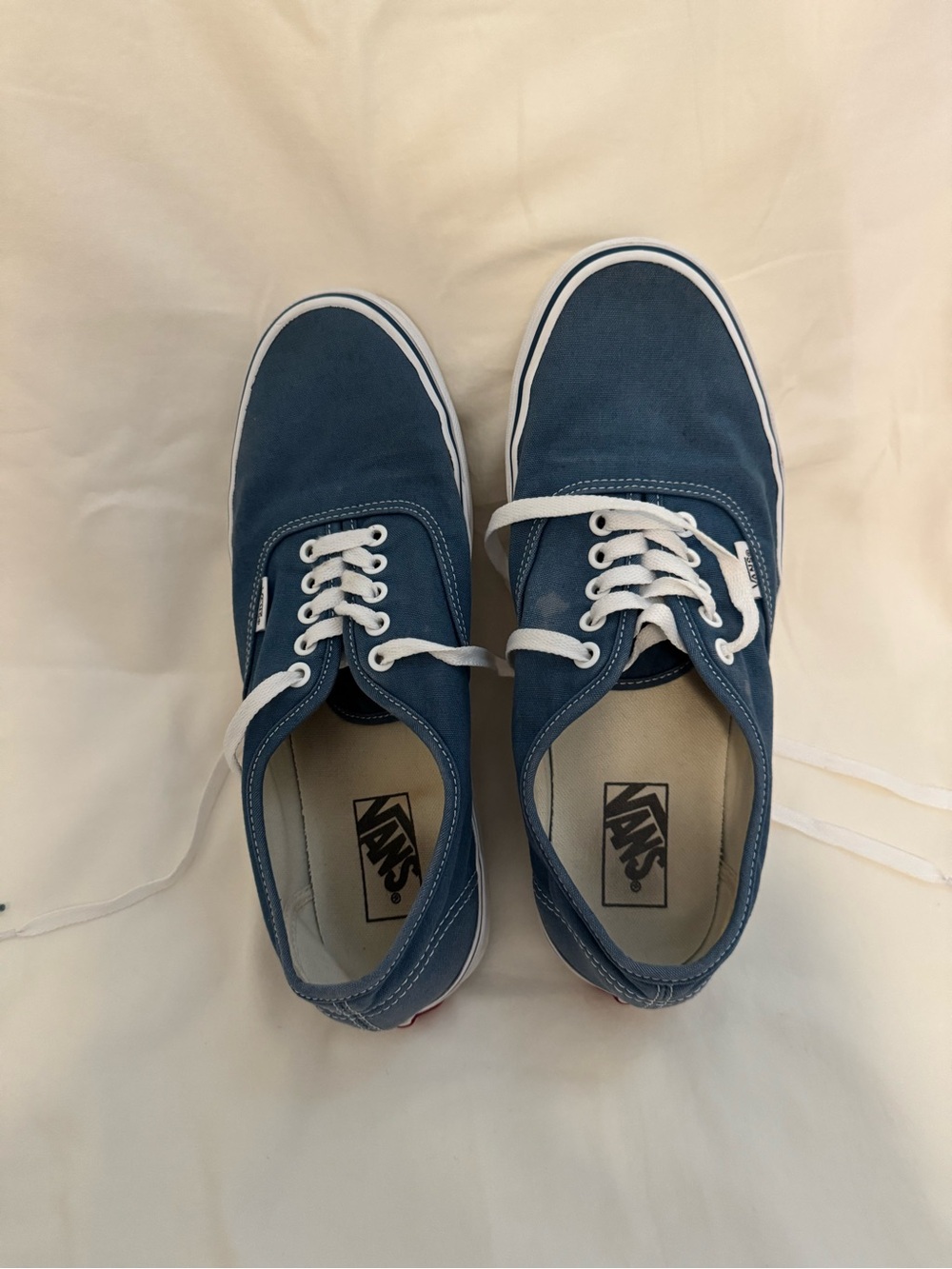 Vans Men's Navy Canvas Low-Top Sneakers with White Accents